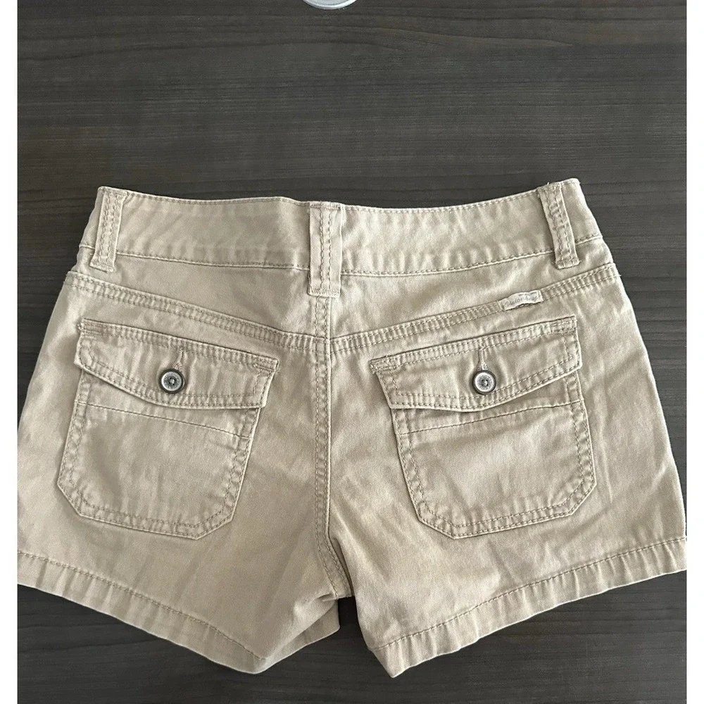 Y2K Unionbay Low‎ Rise Shorts Lot 3 Khaki Black Gray 90s Mini Micro 28x3